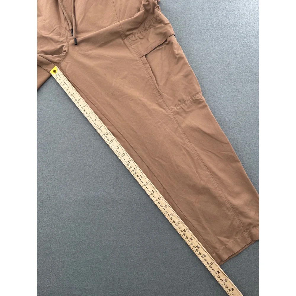 Jordan Cargo Pants Mens Large Tan Woven Drawstring Jumpman Logo Pockets Utility